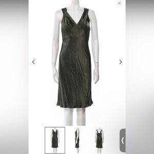 Shona Joy Metallic Dark Green Dress